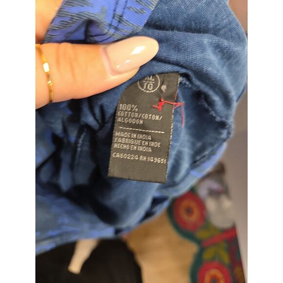 Buffalo David Bitton Men's Size XL Blue Dyed Ink Graphic Crew-Neck T-Shirt - Picture 12 of 12